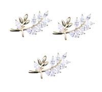 FRCOLOR 3 Pièces Broche plaquée or décorations épingle faire la fête mode femme Broche bijoux s de dames délicates femmes s femme féminine cuivre