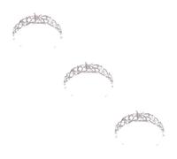 FRCOLOR 3 Pièces cheveux pour mariée couronne vintage coiffe de mariée cerceau de cheveux de mariage couronnes de mariée étoile de mer diadème pour mariage femme bagues femme tiare Bandeau