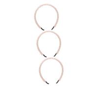 FRCOLOR 3 Pièces cheveux strass baroques bandeaux pour femmes élastiques à cheveux filles cerceau de cheveux scintillant hallowen hair charms bandeaux filles Coiffe femme cristal rose