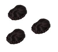 FRCOLOR 3 Pièces Chignon Chignons Cheveux Synthétiques Tresse Extensions De Cheveux De Mariage Extensions De Chignon Cheveux Humains Naturels Perruques Queue De Cheval