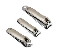 FRCOLOR 3 Pièces Coupe- Clou Coupe-cuticules Bord Tondeuse Doigt Outils Ménagers Ongle Incarné à Cuticules Clips Ciseaux à Poignée Lime à Khaki Acier Inoxydable