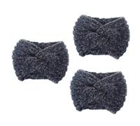 FRCOLOR 3 Pièces Croix Coiffe Laine Crochet Chauffe-Tête Filles Bandeau Femmes Bandeaux Fille Cheveux Cravates Tricoté Bandeau Cache-Oreilles Chapeaux Pour Femmes Tricot Bandeaux Pour