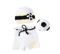 FRCOLOR 3 Pièces Déguisement de Footballeur pour Accessoires Photo Mensuels Adorables pour Bébés