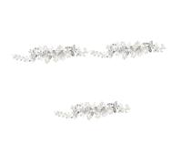 FRCOLOR 3 Pièces Diadème De Mariée En Cristal Couvre-chefs Pour Femmes Accessoires Pour Cheveux Argentés Casque Pour La Mariée Casque De Mariage Vigne De Cheveux De Mariée Silver Strass