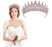 FRCOLOR 3 Pièces Diamant Couronne Accessoire De Cheveux Strass Bandeau Strass Accessoires Vintage Décor Couronne Décor Coiffure De Mariée Gâteau Chapeau Perle Accessoires Mariage Casque