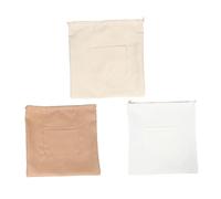 FRCOLOR 3 Pièces Drawstring Inner Bag Set For Handbags Breathable Fabric Straw Bag Liner With Multiple Pockets Lightweight Organizer Insert For Purse Accessories