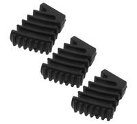 FRCOLOR 3 pièces Drum Stand Rubber Feet Pads Anti-slip Wear-resistant Plastic Drum Leg Protectors Easy Installation For Percussion Kits