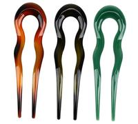 FRCOLOR 3 Pièces Épingle à Cheveux Vintage Peigne à Dents Larges Pour Cheveux Bouclés Fourches à Cheveux En Forme De u Accessoires De Cheveux Pour Femmes Barrette Tu Matériel Informatique