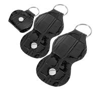 FRCOLOR 3 Pièces Étui Médiators Guitare Cuir Synthétique Porte-clés Multifonction pour Musiciens Rangement Compact et Léger pour Accessoires Guitare