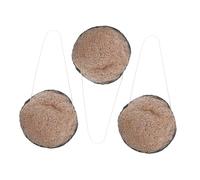 FRCOLOR 3 Pièces Face Washer Double Sided Exfoliating Sponges With Walnut Seed And Bamboo For Deep Pore Cleansing Reusable Body Scrubber For Shower And Makeup Removal