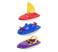 FRCOLOR 3 Pièces Jouets Plage Garçon Fille Bateau Rapide Plastique Set Voilier Vitesse pour Jeux Extérieurs Sable et Piscine
