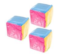 FRCOLOR 3 pièces Lot de Dés Peluche avec Poches pour Cartes Dés Souples à Faces Colorées pour Jeux Éducatifs Apprentissage Interactif et Sécurisé des Garçon Fille
