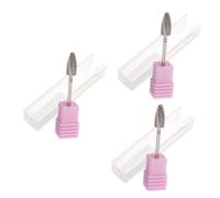 FRCOLOR 3 Pièces manucure ongle peu outils ongles outils nail art gel à ongles vernis à ongles perceuse à ongles en tungstène mèche à cuticules foret à ongles L'acier au tungstène