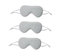 FRCOLOR 3 Pièces Masque Pour Les Yeux Réversible Oeil De Glace Oeil Pour Les Yeux Gonflés Oeil à Double Face Masque De Sommeil Bandeau Pour Dormir Oeil De Coton Light Grey Élasthanne