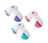 FRCOLOR 3 pièces Mini Rasoir Bouloche Électrique pour Vêtements Tondeuse Portable Acier Inoxydable et PP Éliminateur de Peluches Multi Usage