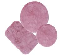 FRCOLOR 3 pièces Miniature Carpets for Small House Decor Soft Plush Mini Rugs for Dollhouse Accessories Oval and Round Floor Blankets Compact
