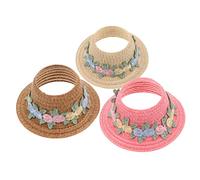 FRCOLOR 3 Pièces Miniature Doll Hats Set Mini Woven Formal Caps for Dollhouse Crafts Snowman Top Hats in Tiny Doll Headwear Accessories for Creative Play and Party Decoration