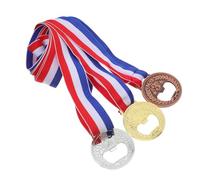 FRCOLOR 3 Pièces Ouvre-bouteille Forme Médaille Plate Ronde en Alliage de Zinc Léger et Gain de Place, pour Compétitions et Restaurants