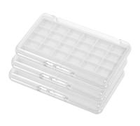 FRCOLOR 3 Pièces Palette Vide Fard à Paupières Compartiments Boîte Plastique Rechargeable Transparente pour Maquillage Rangement Compact pour Voyage et Organisation Beauté