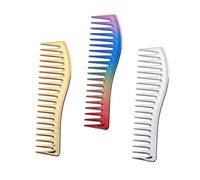 FRCOLOR 3 pièces Peigne à Dents Larges pour Hommes Lot de Peignes de Coiffure Barber Démêlage Doux Coiffage Facile avec Finition Adapté Cheveux Courts Secs ou Mouillés