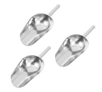 FRCOLOR 3 Pièces Pelle à Glace en Acier Inoxydable Argentée Réutilisable Design Ergonomique, pour Seau à Glace et Service Alimentaire Professionnel