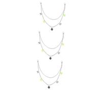 FRCOLOR 3 Pièces Pendentif en dés acrylique chaînes poche Courroie de chaîne charme clé décoration chaîne de portefeuille pour hommes chaîne de taille de pantalon chaîne de métaux le fer