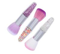 FRCOLOR 3 Pièces Pinceau de maquillage manche transparent dissolvant conseil ongle de main clou pinceaux ongles foundation brush pinceau à outils de maquillage Se maquiller fibre de laine