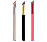 FRCOLOR 3 Pièces Pinceau De Maquillage Pinceau à Sourcils Faire Maquillage Surligneur Brosse Multifonction Maquillage Pour Les Yeux Titulaire Souffler Gel Palette Spectre Tube En Aluminium