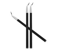 FRCOLOR 3 Pièces Pinceau Eye-liner Pinceau Pour Eye-liner Baguettes De Brosse à Cils Pinceaux De Maquillage Pour Les Yeux Fournitures D'extension De Cils Brosse à Mascara Plastique Silver