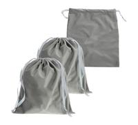 FRCOLOR 3 pièces Sac de Rangement pour Sèche Cheveux avec Cordon de Serrage Sac de Voyage pour Sèche Cheveux à et Boucleur Durable Gris Classique