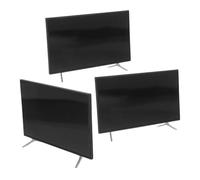 FRCOLOR 3 Pièces Scale Realistic Tiny Television Model for Playhouse Furniture Decoration Metal and Plastic Mini TV Accessories