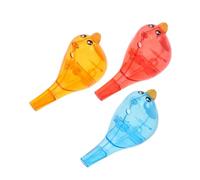 FRCOLOR 3 pièces Sifflets Oiseaux pour Garçon Fille Jouets Musique Amusants pour Bain et Fêtes Partageable pour Développement Musical des Tout Petits Couleurs Rouge Jaune Bleu
