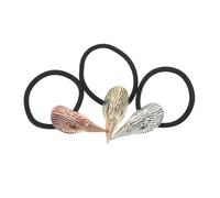 FRCOLOR 3 Pièces Skull Hair Ropes Nordic Viking Crow Head Ponytail Holders Strong Elastic Bands Lightweight Goth Hair Accessories For Outdoor And Daily Use