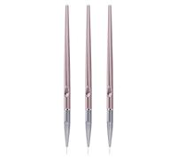 FRCOLOR 3 Pièces stylo d'art d'ongle Coupe-ongle conseil tondeuses scrubber clou pinceaux ongles nail polish stylo d'art de manucure pinceau de décoration d'ongles plastique d'opp Golden