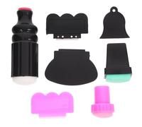 frcolor 3 pièces Tampon à ongles avec 4 morceaux Design Tampon Grattoir Nail Art Manucure