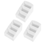 FRCOLOR 3 Pièces Tea Packet Storage Box With Compartments Minimalist Organizer For Sugar And Bags Space-saving Container For Kitchen Countertop And Pantry