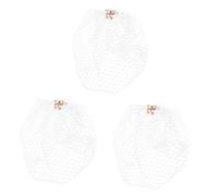FRCOLOR 3 Pièces Tea Party Casque Voile Bandeau De Mariage Casque Pour La Mariée Nuptiale Visage Voile Mariage Bibi Chapeau Fascinateur Bandeau Filles Chapeau Demoiselle D'Honneur Faveurs