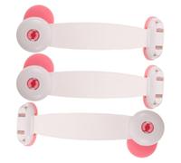 FRCOLOR 3 Pièces Verrou de Sécurité pour Garçon et Filles, Serrure | Mécanisme Loquet et Clip, Abs Pe Pom, pour Portes Métalliques et Tiroirs