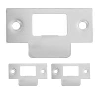 FRCOLOR 3 Plaques de Gâche pour Pêne Dormant en Acier Inoxydable, Plaque de Renfort et Recouvrement de Trou de Porte pour Sécuriser Portes D’entrée, Kit de Renforcement Usage Résidentiel