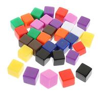 FRCOLOR 30 pièces Lot de Dés Vides Plastique pour Jeux de Société et Enseignement Accessoires DIY pour Garçon Fille Résistants et pour Apprentissage des Mathématiques et Développement