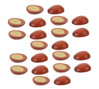 FRCOLOR 30 Pièces Miniature Boiled Egg Models for Dollhouse Kitchen Realistic Mini Food Toy Accessories Compact Play Eggs for Pretend Cooking