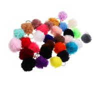 FRCOLOR 30 pièces Pompon Porte-clés Fluffy Fausse Fourrure Lot de Accessoire Suspendu Mignon pour Sacs et Clés Pendentif Original pour Femmes