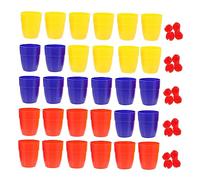 FRCOLOR 30 Pièces Set de Boules et Gobelets Accessoire de Tour Pratique et Portable Jeu de Magicien pour Adultes Props de Fête