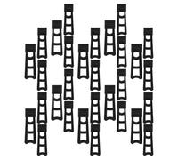 FRCOLOR 30 Pièces Support Chevalet pour Cadre Photo, Support de Chevalet de Remplacement, Dos de Cadre Photo, Plastique Noir, 13,5x4,5x1cm, Structure à Queue D’aronde, pour Maison