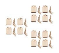 FRCOLOR 300 Pièces Décorations en Bois pour Sapin de Noël Vierges à | Bois Beige, Surface Lisse Trous Prépercés, pour Portes et Loisirs Créatifs de Noël, Adultes et Garçon et Filles