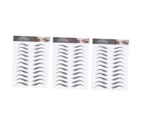 FRCOLOR 3feuilles Planches Autocollants Pour Tatouages Temporaires De Sourcils Faux Sourcils Résistants à Eau Autocollants Maquillage Réutilisables