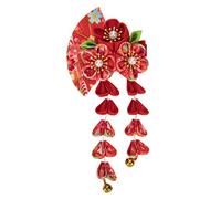 FRCOLOR 3Pcs Gland Cloche Cheveux Accessoire Kimono Pince À Cheveux Fans Forme Barrette Perle Côté Pince À Cheveux Barrettes Pour Cheveux Épais Minimaliste Or Cheveux Strass Pince À