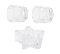 FRCOLOR 3pcs Ongles-art Tasse De Verre Cosse De Conteneur En Cristal En Forme De Cristal De Manucure