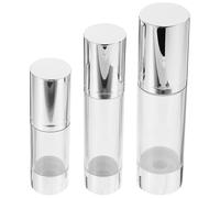 FRCOLOR 3pcs Pot de Lotion Airless 80ml 50ml 30ml en As et Pp pour Contenants Cosmétiques de Voyage Portables et Prévenant la Pollution
