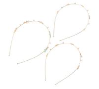 FRCOLOR 3Pcs Sirène Bandeau Plage Casque Bandes Coquillage Plage De Mariage Casque Pour La Mariée Bande De Cheveux Bandanas Pour Femmes Plage Couronne Strass Noir Bandeau Barrettes